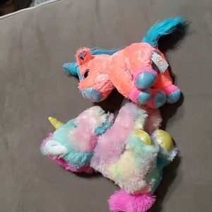 Set of 2 Plush Small Unicorns 8" C20